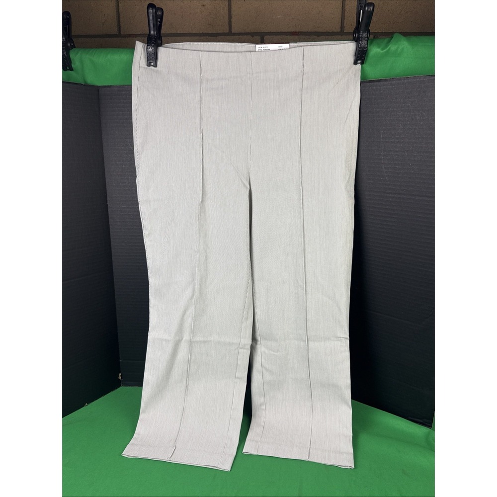 Rafaella Peyote Pintuck Crop Pinstripe Pants Womens Size 14 nwt